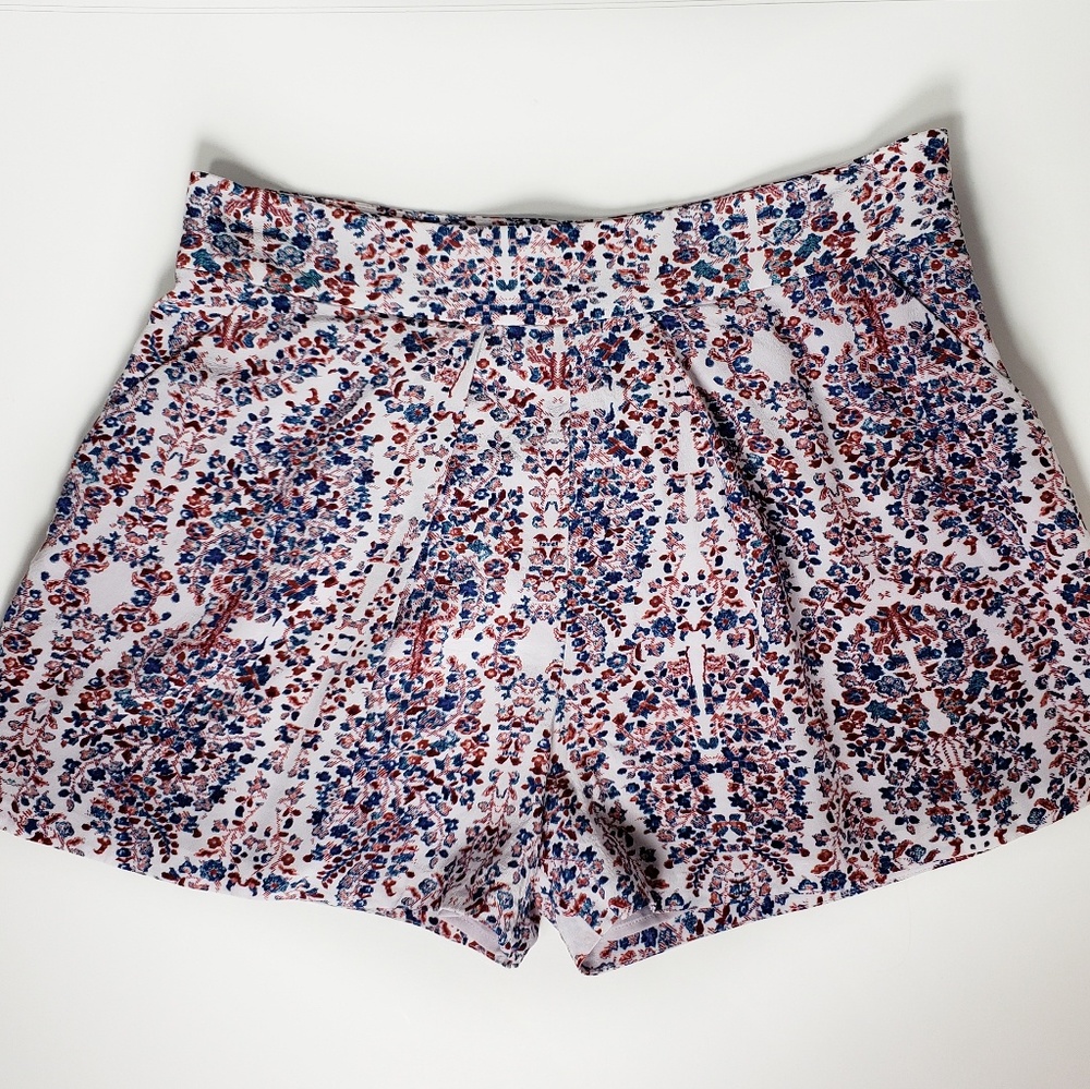 Rebecca Taylor Relaxed Paisley Print Silk Shorts